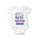Sibling Love Romper/Onesie | Cute Brother Sister Matching Wear - WHITE - New Born (Chest 14")