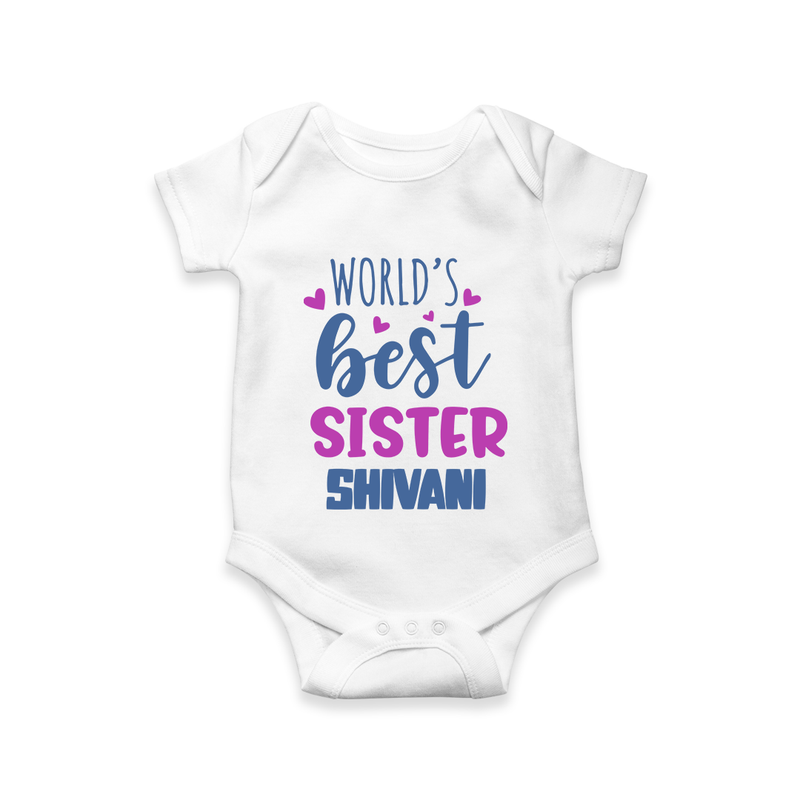 Sibling Love Romper/Onesie | Cute Brother Sister Matching Wear - WHITE - New Born (Chest 14")