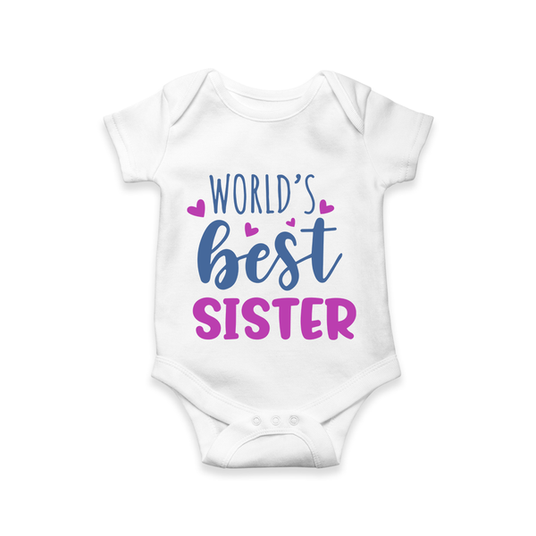 Sibling Love Romper/Onesie | Cute Brother Sister Matching Wear - WHITE - New Born (Chest 14")