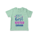 Sibling Love T-Shirt | Cute Brother Sister Matching Wear - MINT GREEN - 0-5 Months Old (Chest 17")