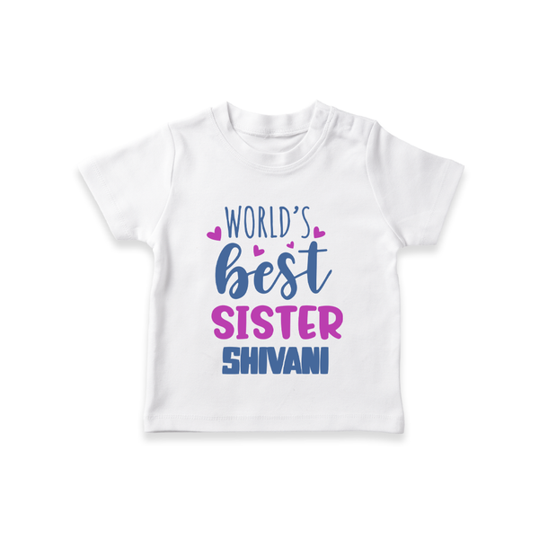 Sibling Love T-Shirt | Cute Brother Sister Matching Wear - WHITE - 0-5 Months Old (Chest 17")