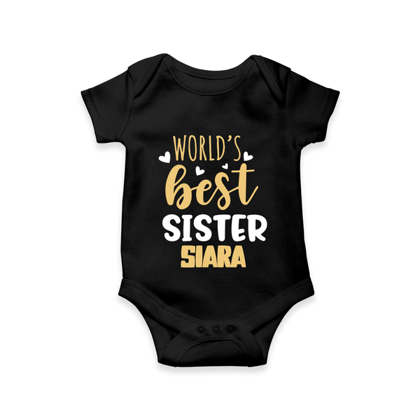 Sibling Love Romper/Onesie | Cute Brother Sister Matching Wear - BLACK - New Born (Chest 14")
