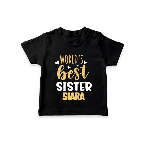 Sibling Love T-Shirt | Cute Brother Sister Matching Wear - BLACK - 0-5 Months Old (Chest 17")