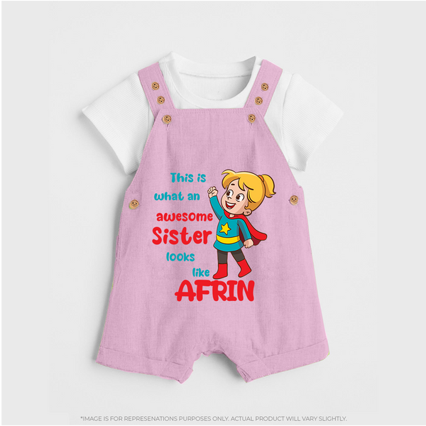 Baby Sibling Matching Clothes | Brother and Sister Celebration  Dungaree Set - BABY PINK - 0 - 5 Months Old (Chest 18")