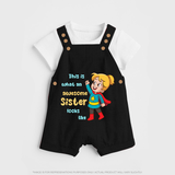 Baby Sibling Matching Clothes | Brother and Sister Celebration  Dungaree Set - BLACK - 0 - 5 Months Old (Chest 18")