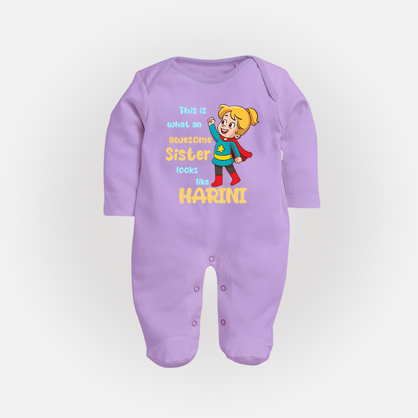 Baby Sibling Matching Clothes | Brother and Sister Celebration  Sleep Suit/ Fullsleeve Bodysuit - LILAC - New Born (Chest 7.5")
