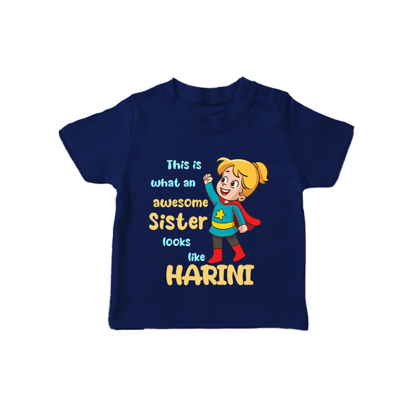 Baby Sibling Matching Clothes | Brother and Sister Celebration  T-Shirt - NAVY BLUE - 0-5 Months Old (Chest 17")