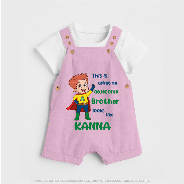 Sweet Brother Sister Baby Dungaree Set | Soft Fabric Matching Dungaree Set - BABY PINK - 0 - 5 Months Old (Chest 18")