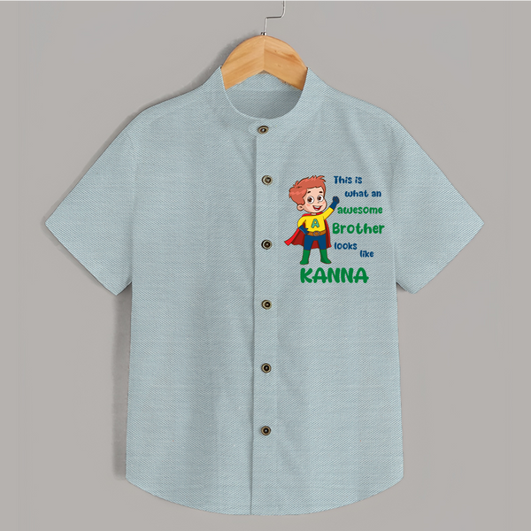 Sweet Brother Sister Baby Shirt | Soft Fabric Matching Shirt - ARCTIC BLUE - 0 - 6 Months Old (Chest 23")