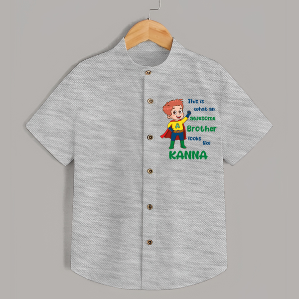 Sweet Brother Sister Baby Shirt | Soft Fabric Matching Shirt - GREY - 0 - 6 Months Old (Chest 23")