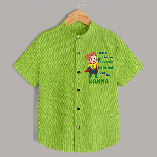 Sweet Brother Sister Baby Shirt | Soft Fabric Matching Shirt - LIME GREEN - 0 - 6 Months Old (Chest 23")