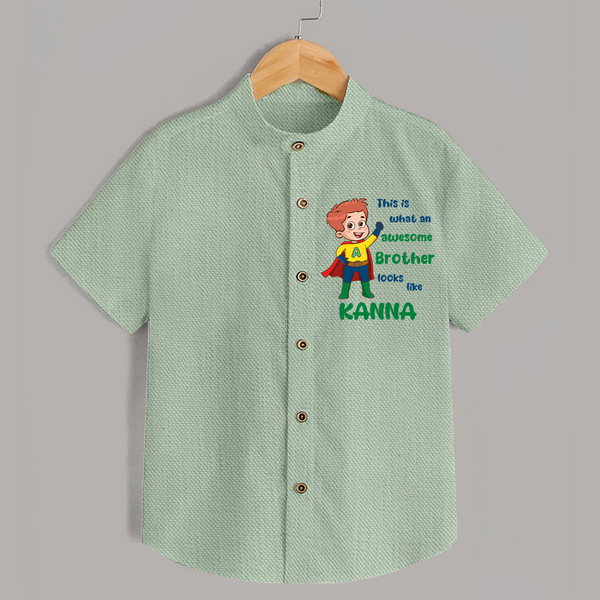 Sweet Brother Sister Baby Shirt | Soft Fabric Matching Shirt - MINT GREEN - 0 - 6 Months Old (Chest 23")