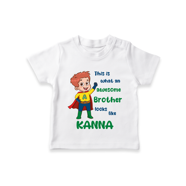 Sweet Brother Sister Baby T-Shirt | Soft Fabric Matching T-Shirt - WHITE - 0-5 Months Old (Chest 17")