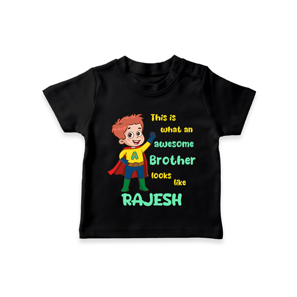 Sweet Brother Sister Baby T-Shirt | Soft Fabric Matching T-Shirt - BLACK - 0-5 Months Old (Chest 17")