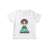 Chill King T-shirt | Personalized Baby T-shirt for the Little King - WHITE - 0-5 Months Old (Chest 17")