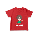 Chill King T-shirt | Personalized Baby T-shirt for the Little King - RED - 0-5 Months Old (Chest 17")