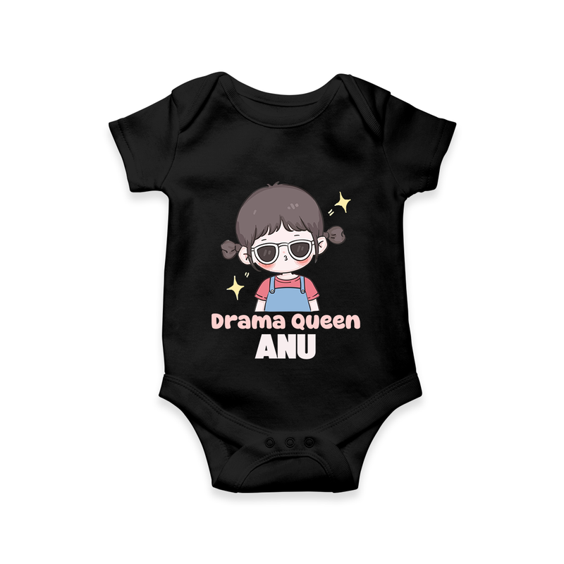 Drama Queen Romper/onesie | Custom Baby Romper/onesie for Your Little Drama Queen - BLACK - New Born (Chest 14")