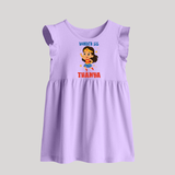 Wonder Sis Baby Frock | Custom Baby Frock for the Wonder Sister - LILAC - 0 - 3 Months Old (Chest 17")