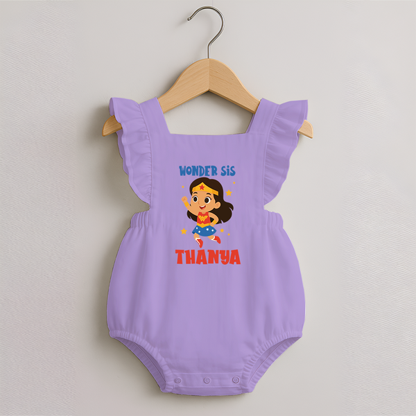 Wonder Sis Romper Frock | Custom Romper Frock for the Wonder Sister - LILAC - 0 - 3 Months Old (Chest 19")
