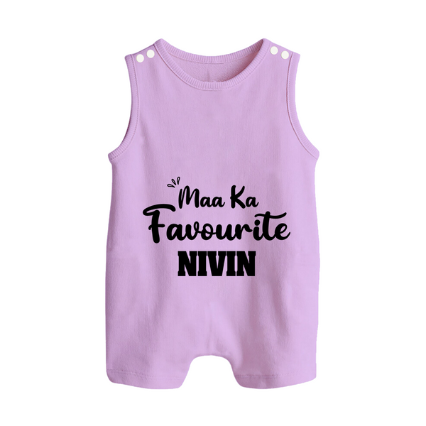 Maa Ka Favourite Romper suit/sleeveless romper | Personalized Baby Romper suit/sleeveless romper for the Favourite One - LILAC - 0 - 5 Months Old (Chest 18")
