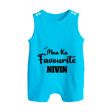 Maa Ka Favourite Romper suit/sleeveless romper | Personalized Baby Romper suit/sleeveless romper for the Favourite One - SKY BLUE - 0 - 5 Months Old (Chest 18")