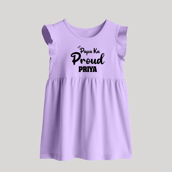 Paa Ka Proud Baby Frock | Custom Baby Frock for the Proud DaddyÕs Little One - LILAC - 0 - 3 Months Old (Chest 17")