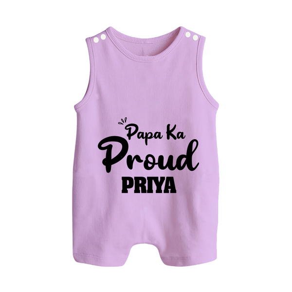Paa Ka Proud Romper suit/sleeveless romper | Custom Baby Romper suit/sleeveless romper for the Proud DaddyÕs Little One - LILAC - 0 - 5 Months Old (Chest 18")