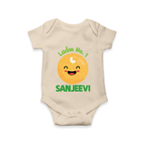 Ladoo No.1 Romper/onesie | Personalized Baby Romper/onesie for the Sweetest One - IVORY - New Born (Chest 14")