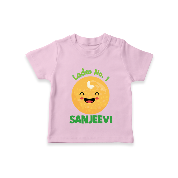 Ladoo No.1 T-shirt | Personalized Baby T-shirt for the Sweetest One - BABY PINK - 0-5 Months Old (Chest 17")