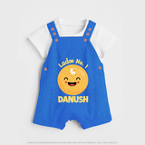 Ladoo No.1 Dungaree Set | Personalized Baby Dungaree Set for the Sweetest One - COBALT BLUE - 0 - 5 Months Old (Chest 18")