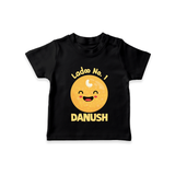 Ladoo No.1 T-shirt | Personalized Baby T-shirt for the Sweetest One - BLACK - 0-5 Months Old (Chest 17")