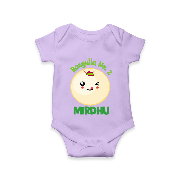 Rasagulla No.2 Romper/onesie | Custom Baby Romper/onesie for the Sweet Treat - LILAC - New Born (Chest 14")