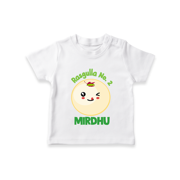 Rasagulla No.2 T-shirt | Custom Baby T-shirt for the Sweet Treat - WHITE - 0-5 Months Old (Chest 17")