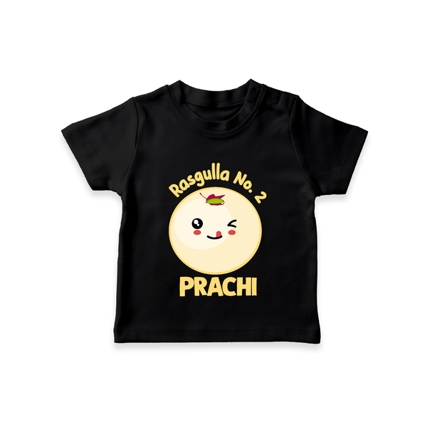 Rasagulla No.2 T-shirt | Custom Baby T-shirt for the Sweet Treat - BLACK - 0-5 Months Old (Chest 17")