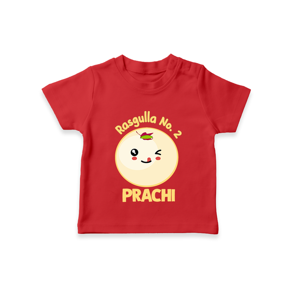 Rasagulla No.2 T-shirt | Custom Baby T-shirt for the Sweet Treat - RED - 0-5 Months Old (Chest 17")