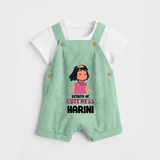 Deputy of Cuteness Dungaree Set | Personalized Baby Dungaree Set for the Little Mischief Maker - MINT GREEN - 0 - 5 Months Old (Chest 18")
