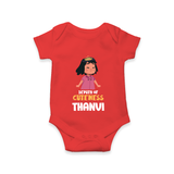 Deputy of Cuteness Romper/onesie | Personalized Baby Romper/onesie for the Little Mischief Maker - RED - New Born (Chest 14")