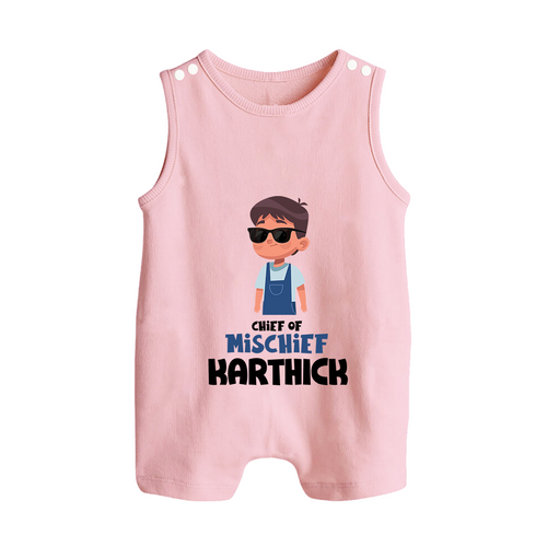 Chief of Mischief Romper suit/sleeveless romper | Personalized Baby Romper suit/sleeveless romper for the Little Mischief Maker