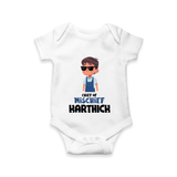 Chief of Mischief Romper/onesie | Personalized Baby Romper/onesie for the Little Mischief Maker - WHITE - New Born (Chest 14")