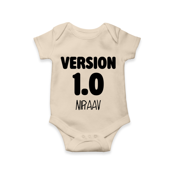 Version 1.0 Romper/onesie | Custom Baby Romper/onesie for the Original Sibling - IVORY - New Born (Chest 14")