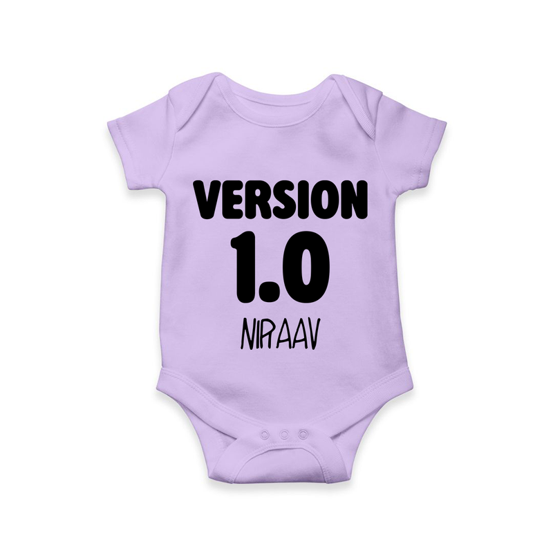 Version 1.0 Romper/onesie | Custom Baby Romper/onesie for the Original Sibling - LILAC - New Born (Chest 14")