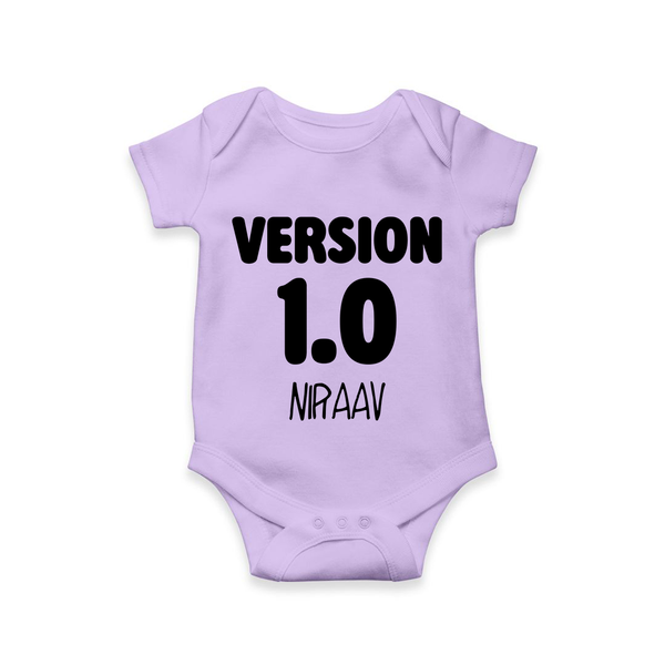 Version 1.0 Romper/onesie | Custom Baby Romper/onesie for the Original Sibling - LILAC - New Born (Chest 14")