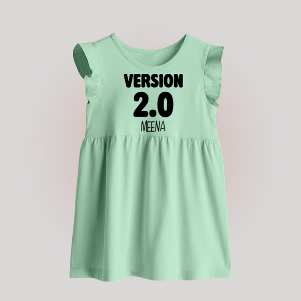 Version 2.0 Baby Frock | Personalized Baby Frock for the Updated Edition - MINT GREEN - 0 - 3 Months Old (Chest 17")