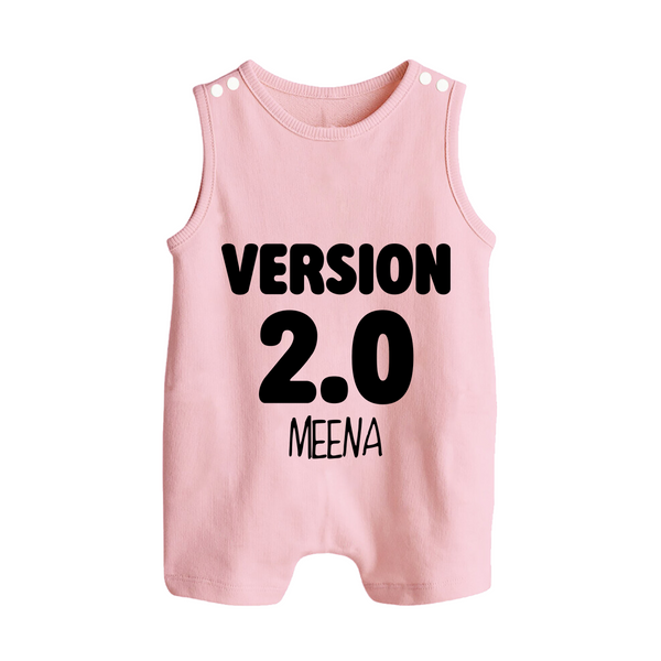 Version 2.0 Romper suit/sleeveless romper | Personalized Baby Romper suit/sleeveless romper for the Updated Edition - BABY PINK - 0 - 5 Months Old (Chest 18")