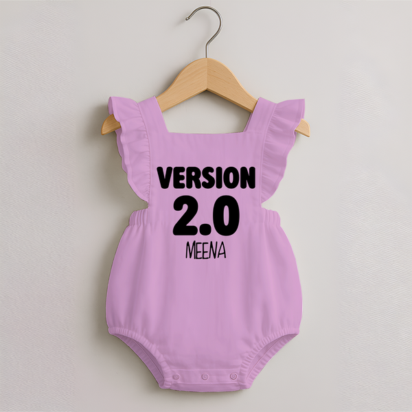 Version 2.0 Romper Frock | Personalized Romper Frock for the Updated Edition - BABY PINK - 0 - 3 Months Old (Chest 19")