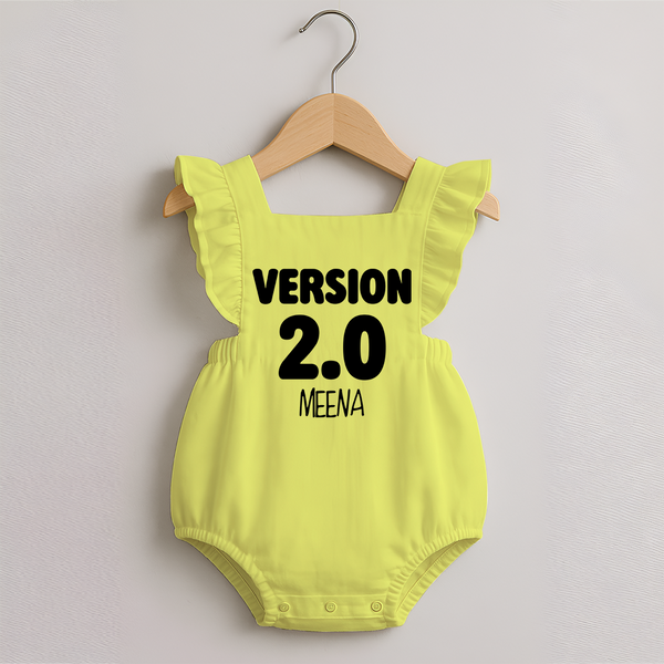 Version 2.0 Romper Frock | Personalized Romper Frock for the Updated Edition - PASTEL YELLOW - 0 - 3 Months Old (Chest 19")