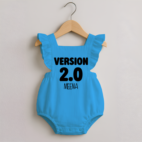 Version 2.0 Romper Frock | Personalized Romper Frock for the Updated Edition - SKY BLUE - 0 - 3 Months Old (Chest 19")