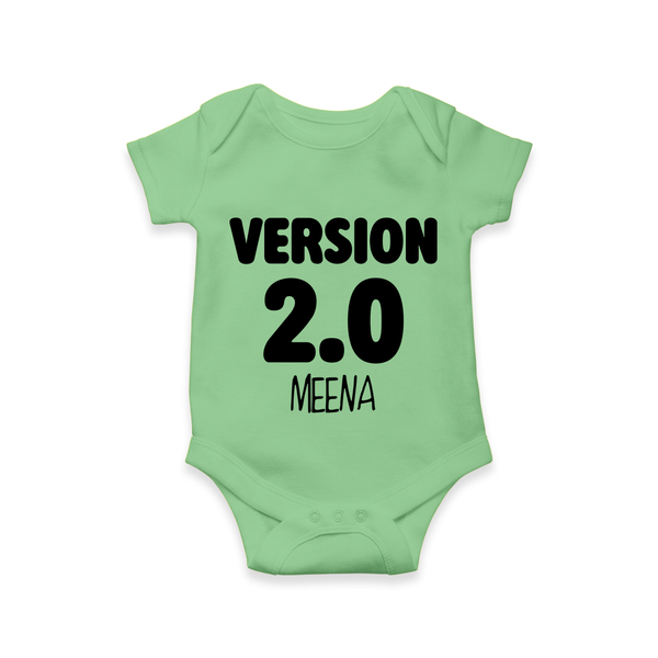Version 2.0 Romper/onesie | Personalized Baby Romper/onesie for the Updated Edition - GREEN - New Born (Chest 14")