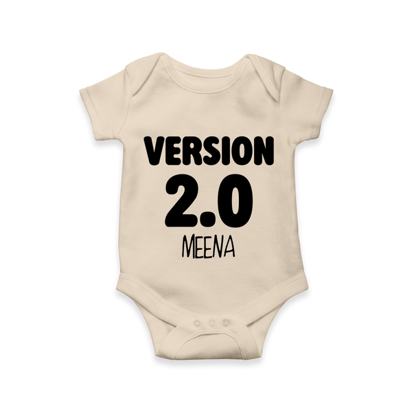 Version 2.0 Romper/onesie | Personalized Baby Romper/onesie for the Updated Edition - IVORY - New Born (Chest 14")