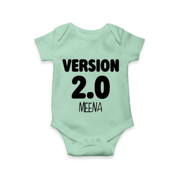 Version 2.0 Romper/onesie | Personalized Baby Romper/onesie for the Updated Edition - MINT GREEN - New Born (Chest 14")